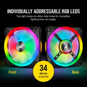 Ventulateur de boitier Corsair QL Series QL120 RGB maxgaming maroc pcgamer 2